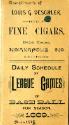 Daily National League schedule, 1889
