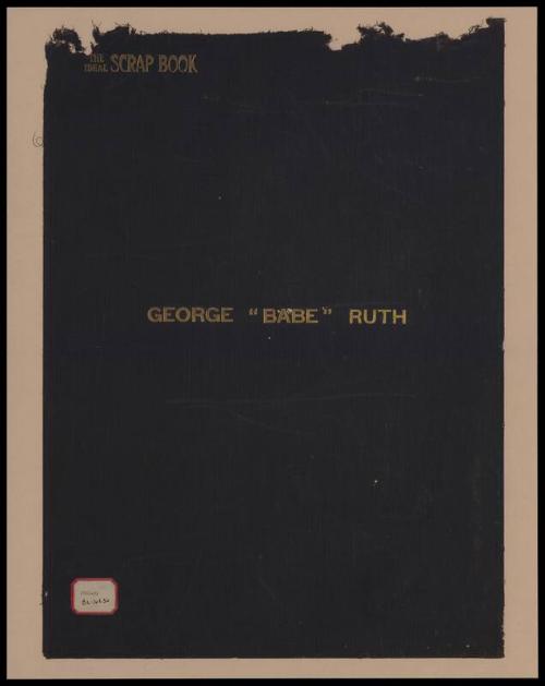 Babe Ruth scrapbook Volume 01 Part 01, 1921-1922