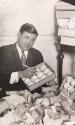 Babe Ruth Autographing Baseballs photograph, undated