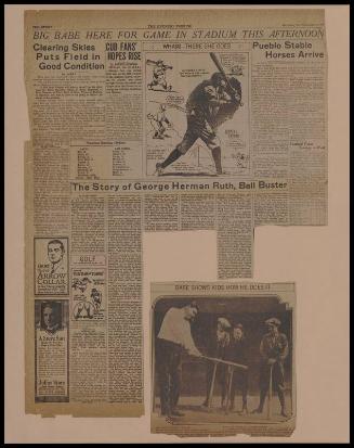 Babe Ruth scrapbook volume 05 part 03, between 1924 and 1927