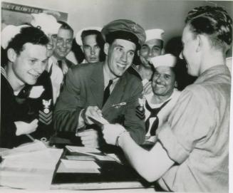 Bob Feller in Uniform photograph, between 1942 and 1945
