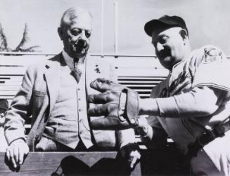 Honus Wagner and John Heydler photograph, circa 1939