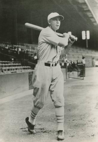Bing Miller Posed Batting photograph, 1929 or 1930