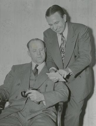 Burleigh Grimes and Eddie Dyer photograph, 1945