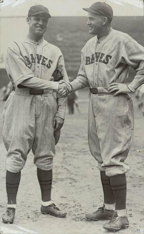 George Sisler and Rogers Hornsby photograph, probably 1928