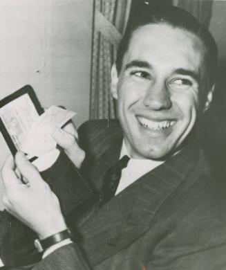 Bob Feller Registering for the Draft photograph, 1940 October