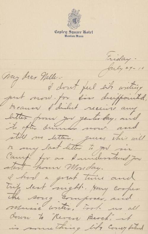 Letter from Roxey Roach to Nelle Stewart, 1910 July 29