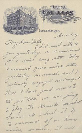 Letter from Roxey Roach to Nelle Stewart, 1910 October 02