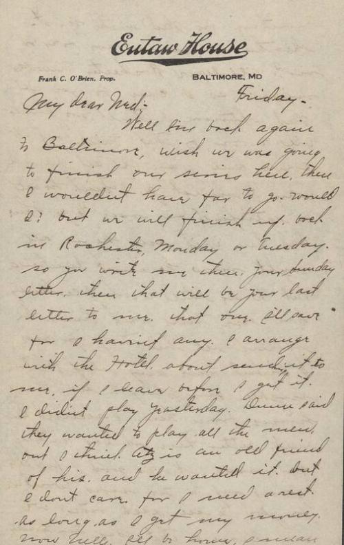 Letter from Roxey Roach to Nelle Stewart, 1911 September 29
