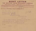 Telegrams from Wilbur Roach to Mrs. Roach and Dr. Twogood, 1912 August 29-31