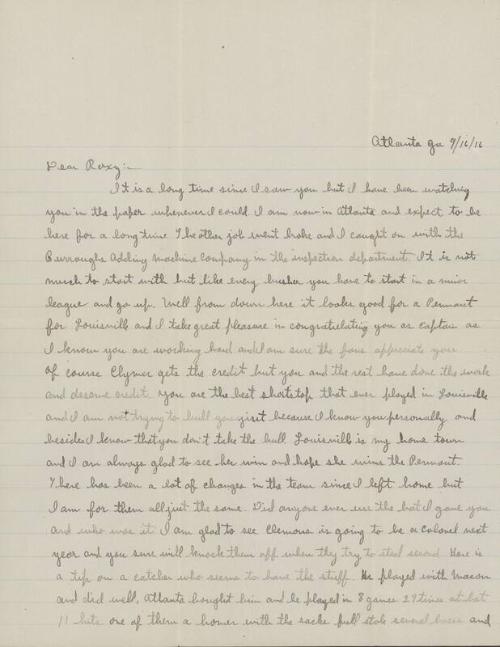 Letter from Leo Smith to Roxey Roach, 1916 September 16