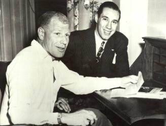 Bob Feller and Bill Veeck Negotiations photograph, 1946 December 30