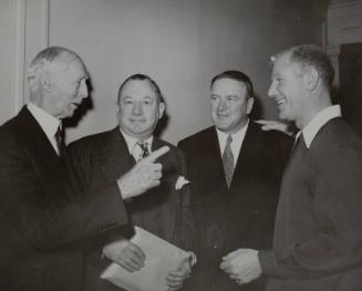 Connie Mack, George Weiss, Joe Cronin and Bill Veeck photograph, 1948 December 14