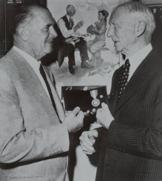 Connie Mack and John B. Kelly photograph, 1952 June 11