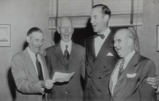 Connie Mack's 87th birthday with sons, Earle Mack, Connie Mack Jr. and Roy Mack photograph, 194…
