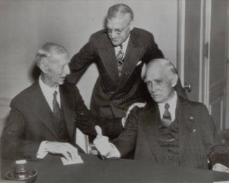 Connie Mack, Will Harridge and Clark Griffith photograph, 1942 December 01