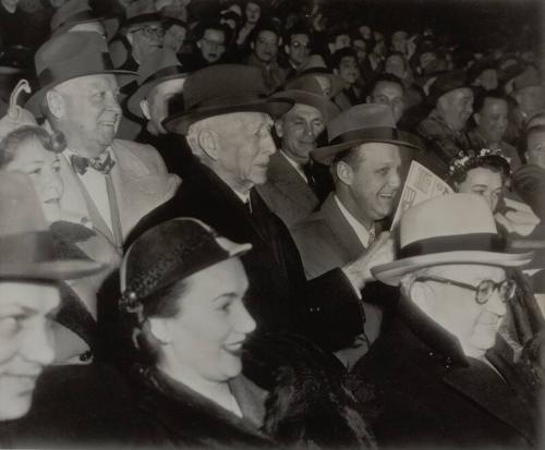 Connie Mack in the Stands photograph, 1951 April 17