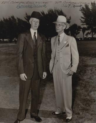 Connie Mack and Al F. Lang photograph, 1945