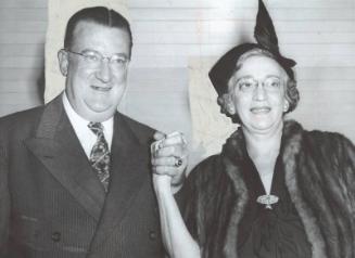 Walter O'Malley and Mary Louise Smith photograph, 1950 October 24
