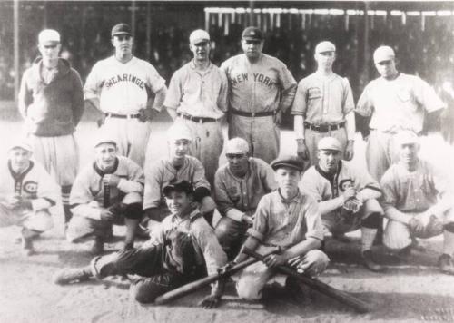 Babe Ruth at an Exhibition Game photograph, 1922 October 28