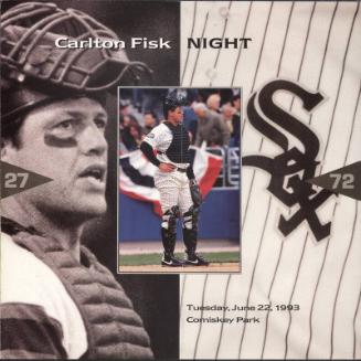 Carlton Fisk Night brochure, 1993 June 22