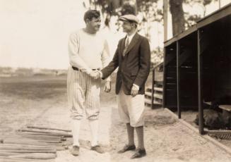 Babe Ruth Shaking Hands photograph, between 1920 and 1934