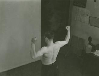 Bob Feller Flexing photograph, undated