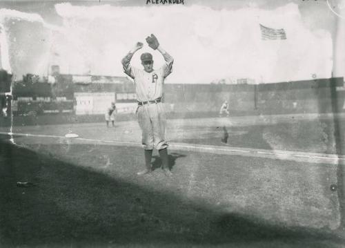 Grover Cleveland Alexander Pitching photograph, 1915