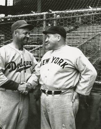 Burleigh Grimes and Joe McCarthy Shaking Hands photograph, 1938