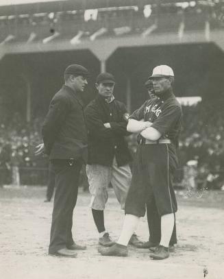 Frank Chance, Fielder Jones, Silk O'Loughlin, and Jim Johnstone photograph, between 1906 Octobe…