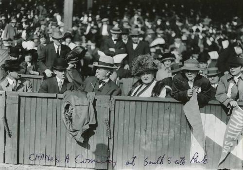 Charles and Nan Comiskey and Harry Pulliam photograph, undated