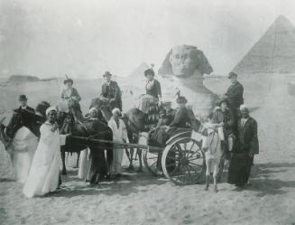Charles and Nan Comiskey with John and Blanche McGraw in Egypt photograph, circa 1914 February …