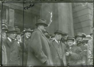Ban Johnson Standing in Crowd photograph, between 1913 and 1918