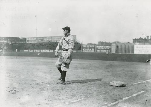 Nap Lajoie Throwing photograph, between 1910 and 1912