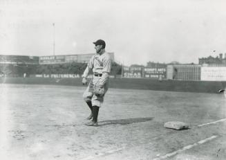 Nap Lajoie Throwing photograph, between 1910 and 1912