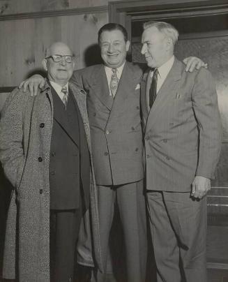 Pie Traynor and Fred Clarke  with an Unidentified Man photograph, undated