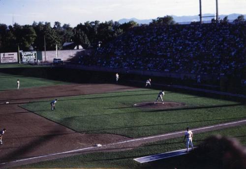 Action in a Salt Lake Trappers Game Photograph, 1987 July