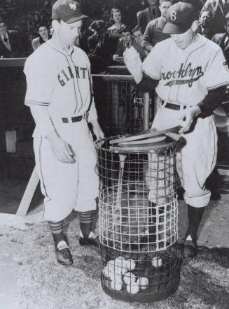 Mel Ott and Leo Durocher photograph, 1942 or 1943