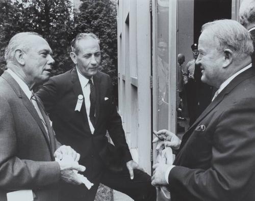 Bill Terry, Charlie Gehringer, and Joe Cronin photograph, 1967 July 24