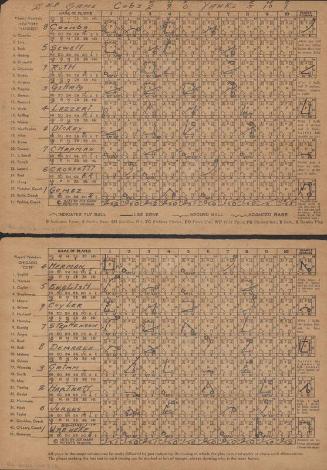 Chicago Cubs versus New York Yankees scorecard, 1932 September 29