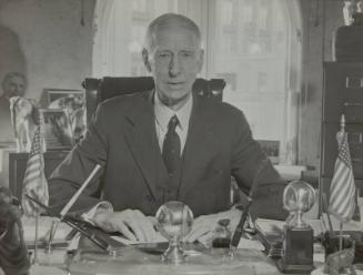 Connie Mack at His Desk photograph, 1942 December 21