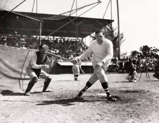 Babe Ruth Batting photograph, 1935 March 05