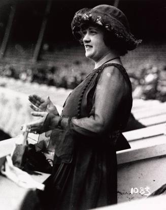 Helen Ruth at Baseball Game photograph, 1920