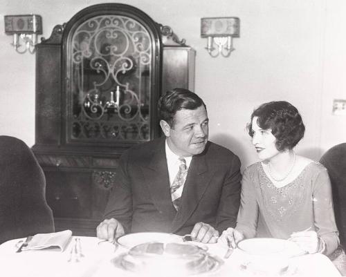 Babe and Claire Ruth at Dining Room Table photograph, 1929