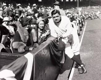 Babe Ruth with Family at Yankees Game photograph, 1933 April 14
