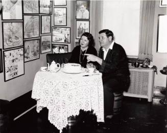 Babe and Claire Ruth with Birthday Cake photograph, 1937 February 06