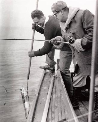 Babe Ruth and Lou Gehrig Fishing photograph, 1933
