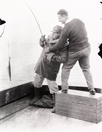 Babe Ruth and Lou Gehrig Fishing photograph, 1933