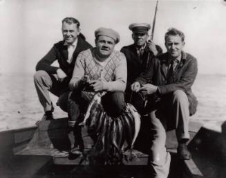 Babe Ruth and Group Fishing photograph, 1927 January 19
