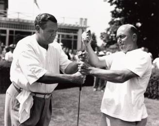 Babe Ruth and Ty Cobb with a Golf Club photograph, 1941